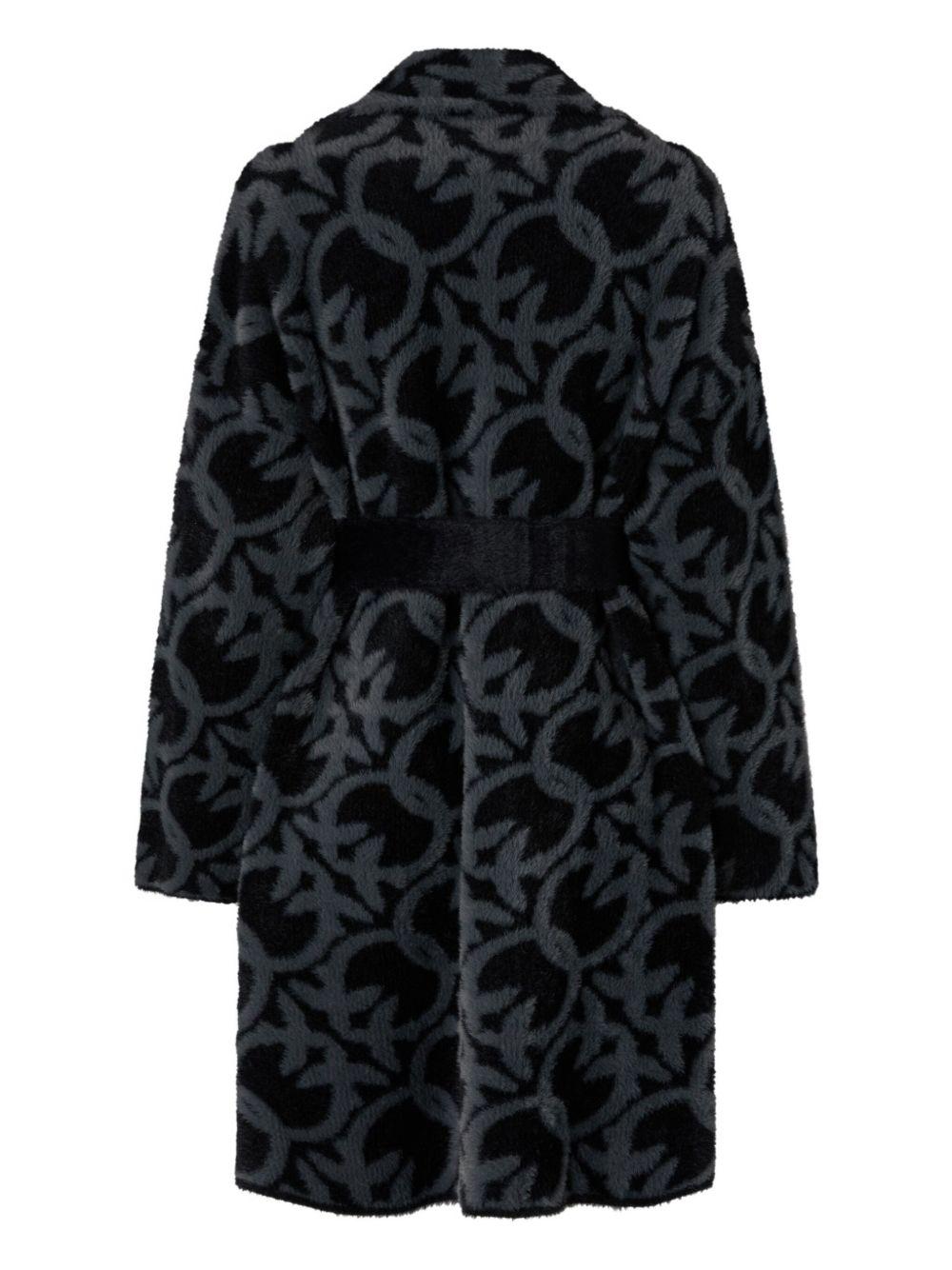 coat with jacquard logo pattern 105415 A2WYIZ9 PINKO