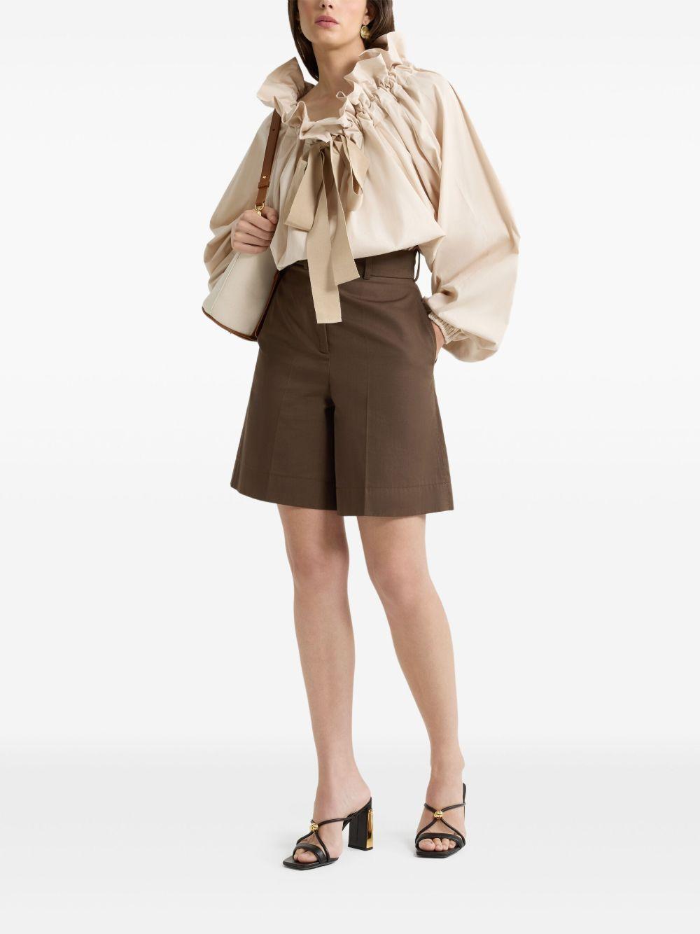 Iconic drawstring poplin top<BR/><BR/> TO0170017 117B PATOU