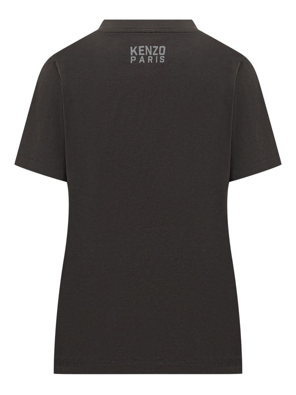 'KENZO Happy Tiger' loose T-shirt in cotton FF62TS3524SO 99JBLACK KENZO