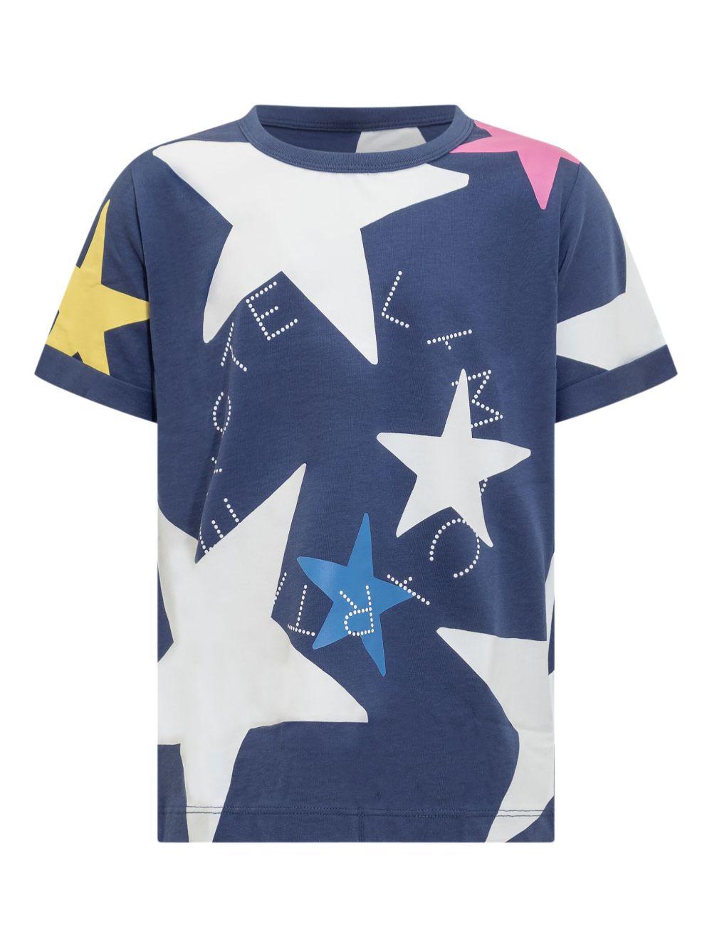 Star Print T-Shirt TX8B41 Z0913667MC STELLA McCARTNEY KIDS