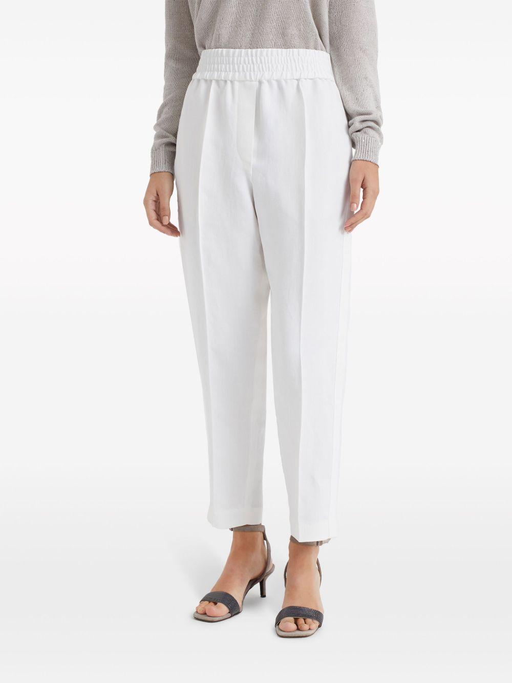 Cropped tapered trousers<BR/><BR/><BR/> MH126P7197 C600 BRUNELLO CUCINELLI