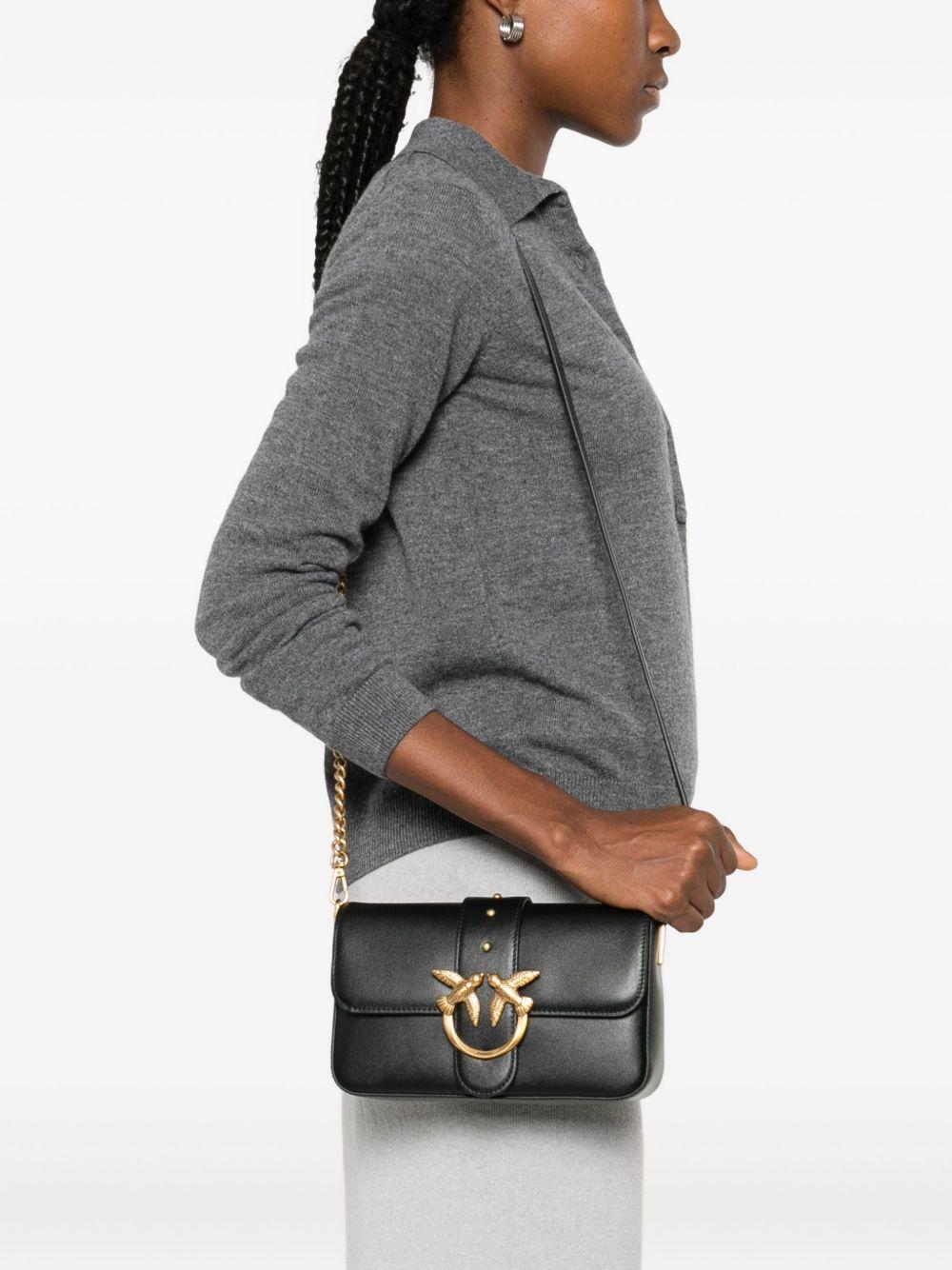Medium Love Bag One Slouchy leather handbag with double shoulder strap 105824 A0QOZ99Q PINKO