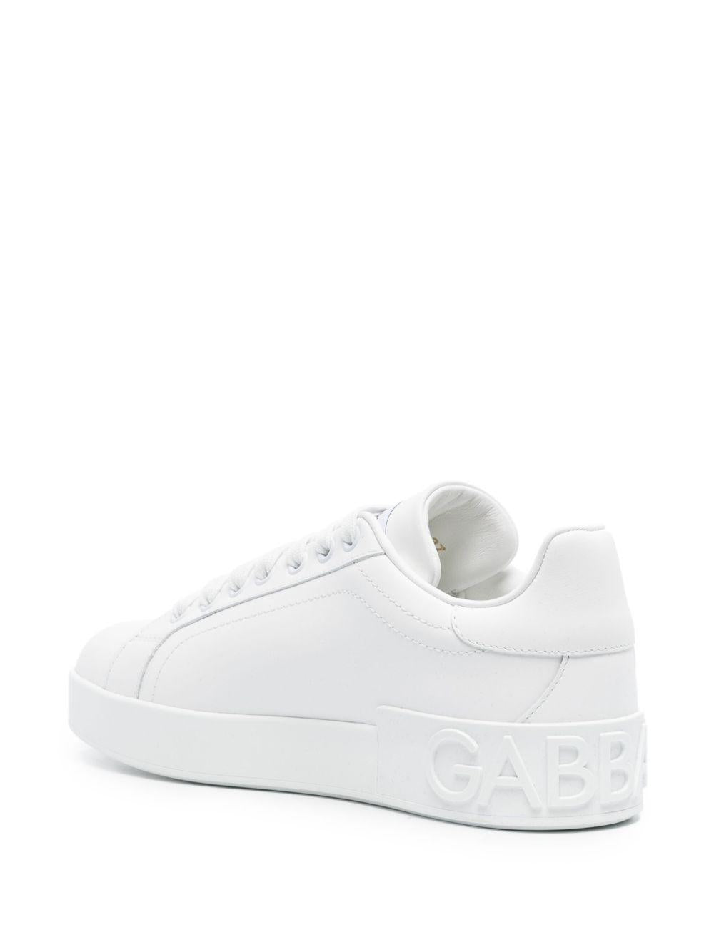 Total white logo-patch sneakers CK1544 A106580001 DOLCE & GABBANA