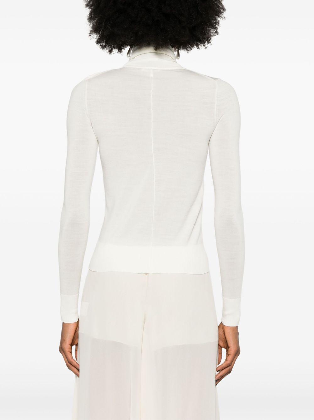 Logo-embroidered roll-neck jumper<BR/><BR/><BR/> CHC24AMP04660 107 CHLOÉ