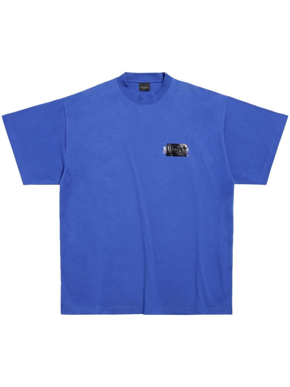Gaffer Political Campaign-print T-shirt<BR/><BR/> 712398 TNVG14019 BALENCIAGA