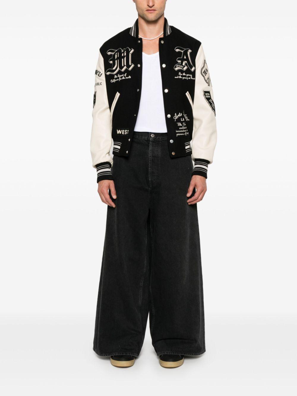 Logo-patch jeans<BR/><BR/><BR/> OMYA18CF24DEN002 1300 OFF-WHITE