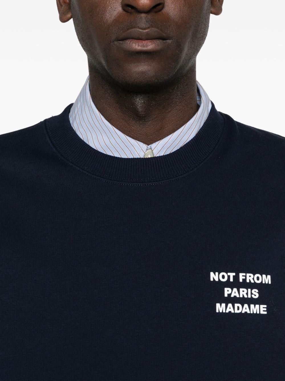 slogan-print sweatshirt PERM-SW149 CO127NY DRÔLE DE MONSIEUR