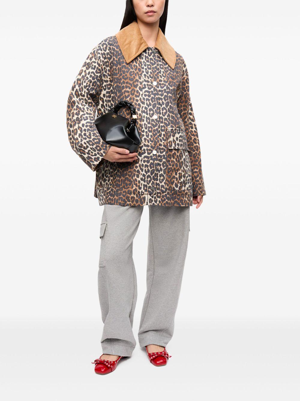 Leopard-print bomber jacket<BR/><BR/><BR/> W0391 859 GANNI