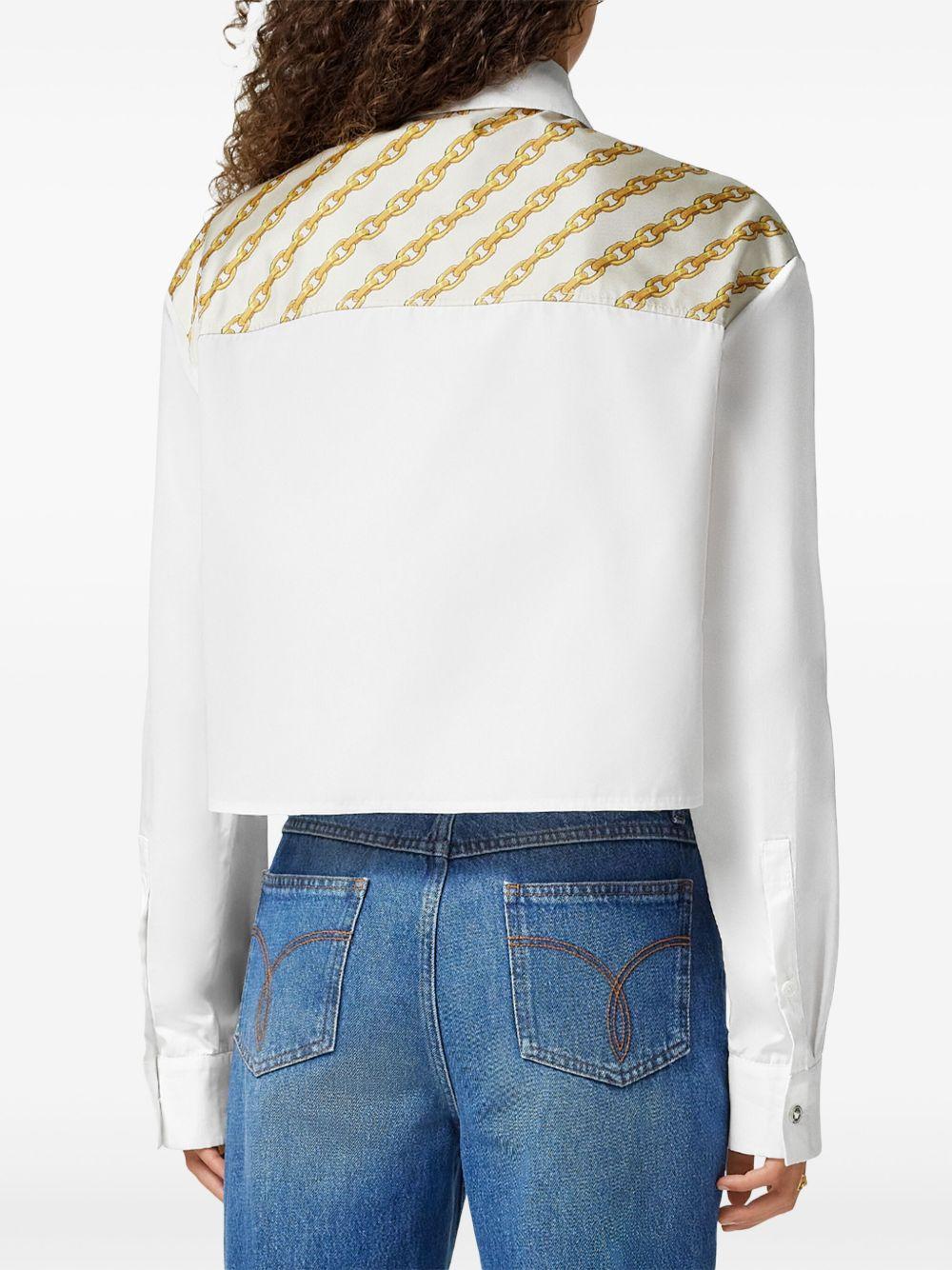 Medusa Chain cropped shirt<BR/><BR/><BR/> 1013765 1A138781W000 VERSACE