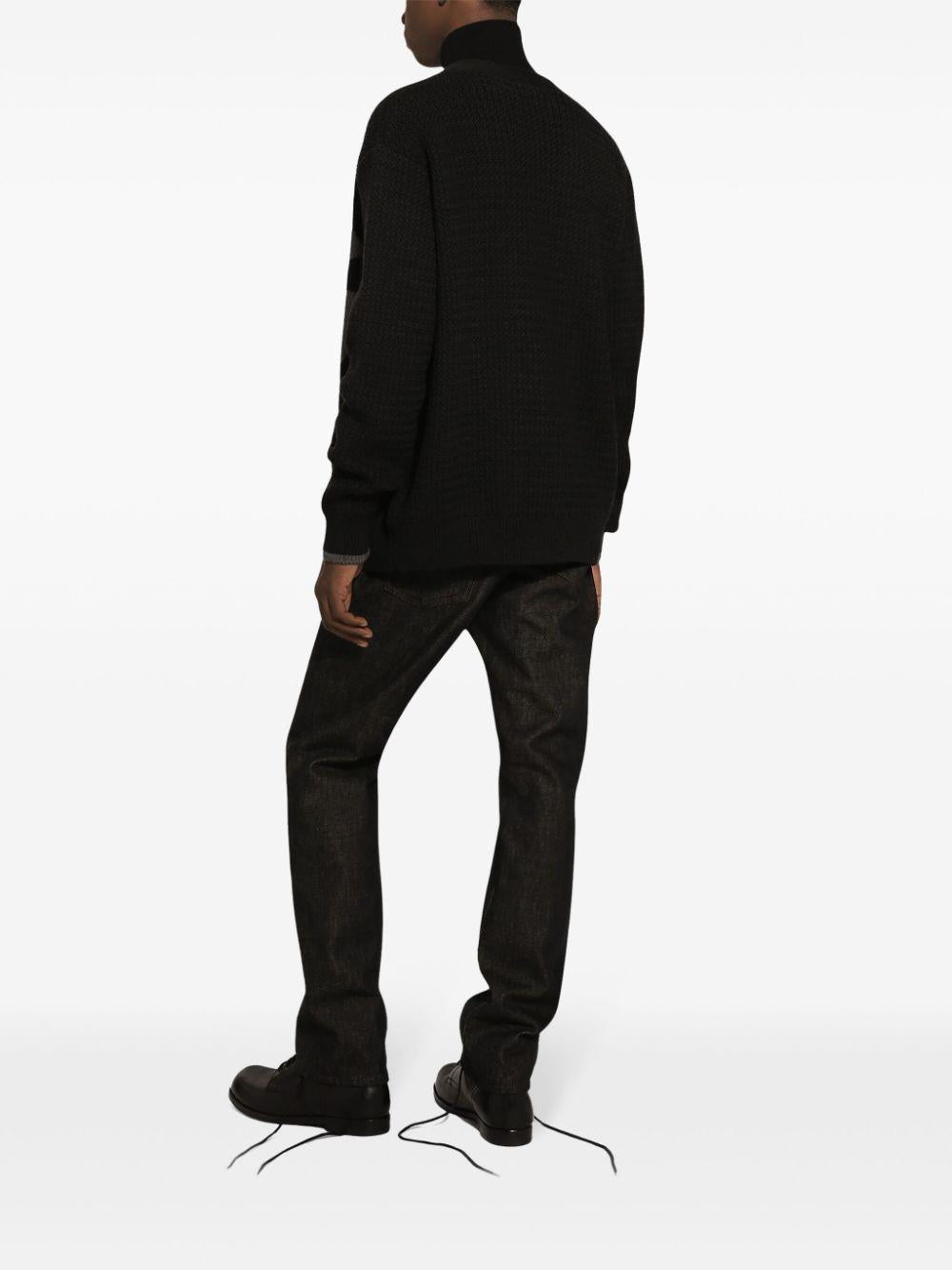 Logo-intarsia cardigan<BR/><BR/><BR/> GXV13T JCVX2N1254 DOLCE & GABBANA