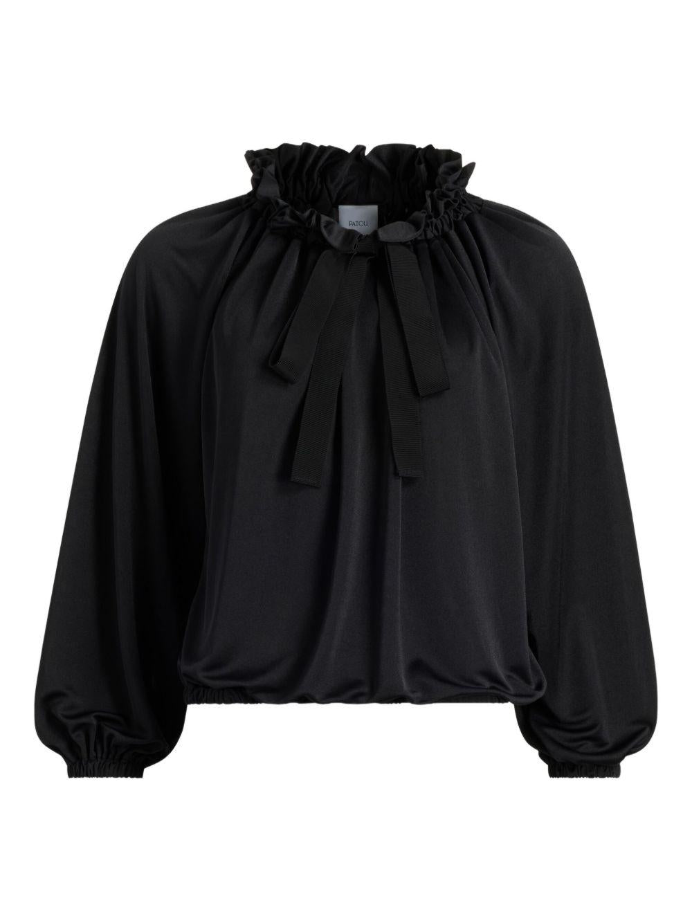 Iconic drawstring top in satin jersey JE1729969 999B PATOU