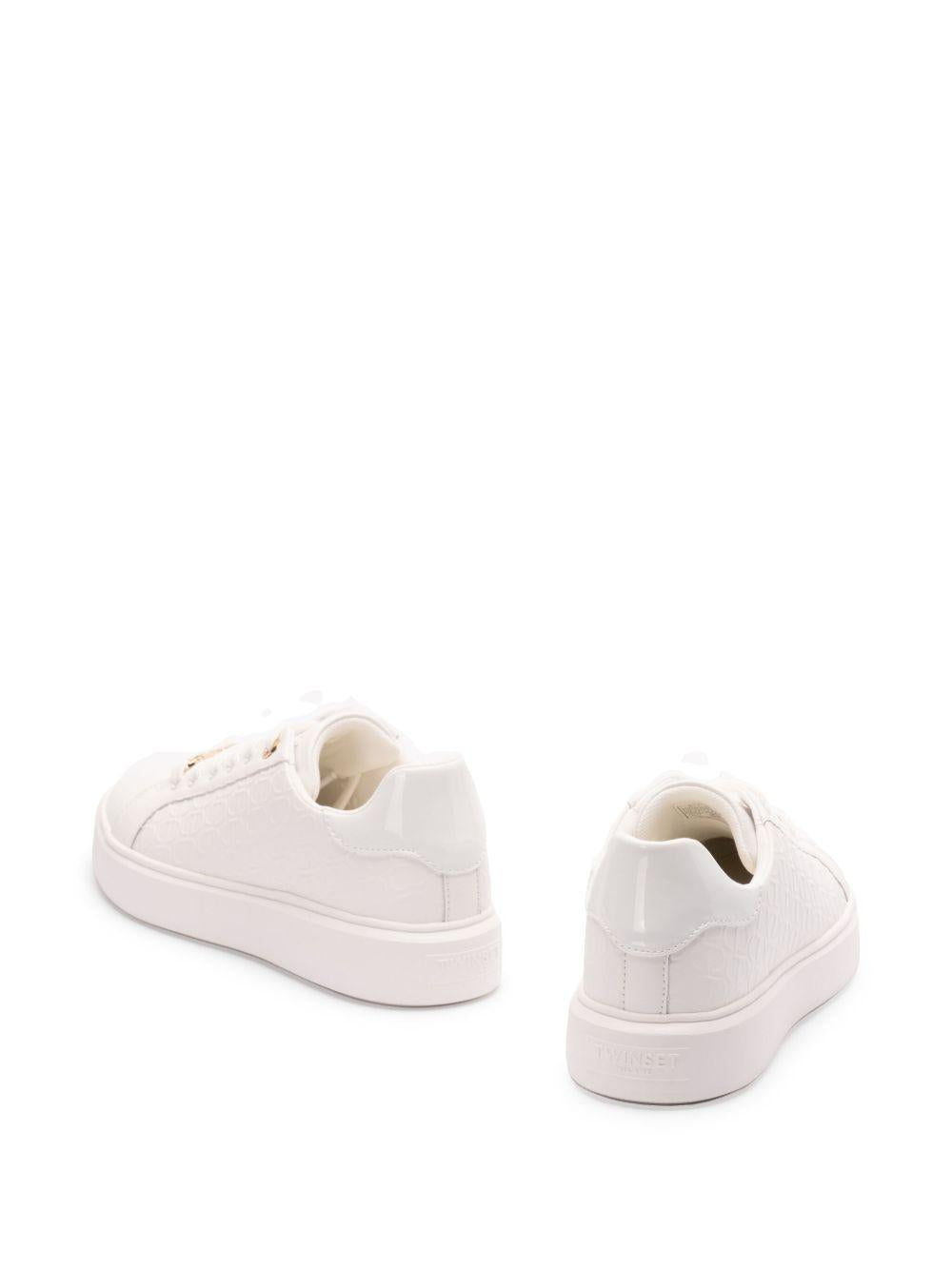 Leather sneakers with logo 251TCP01C 00001 TWINSET