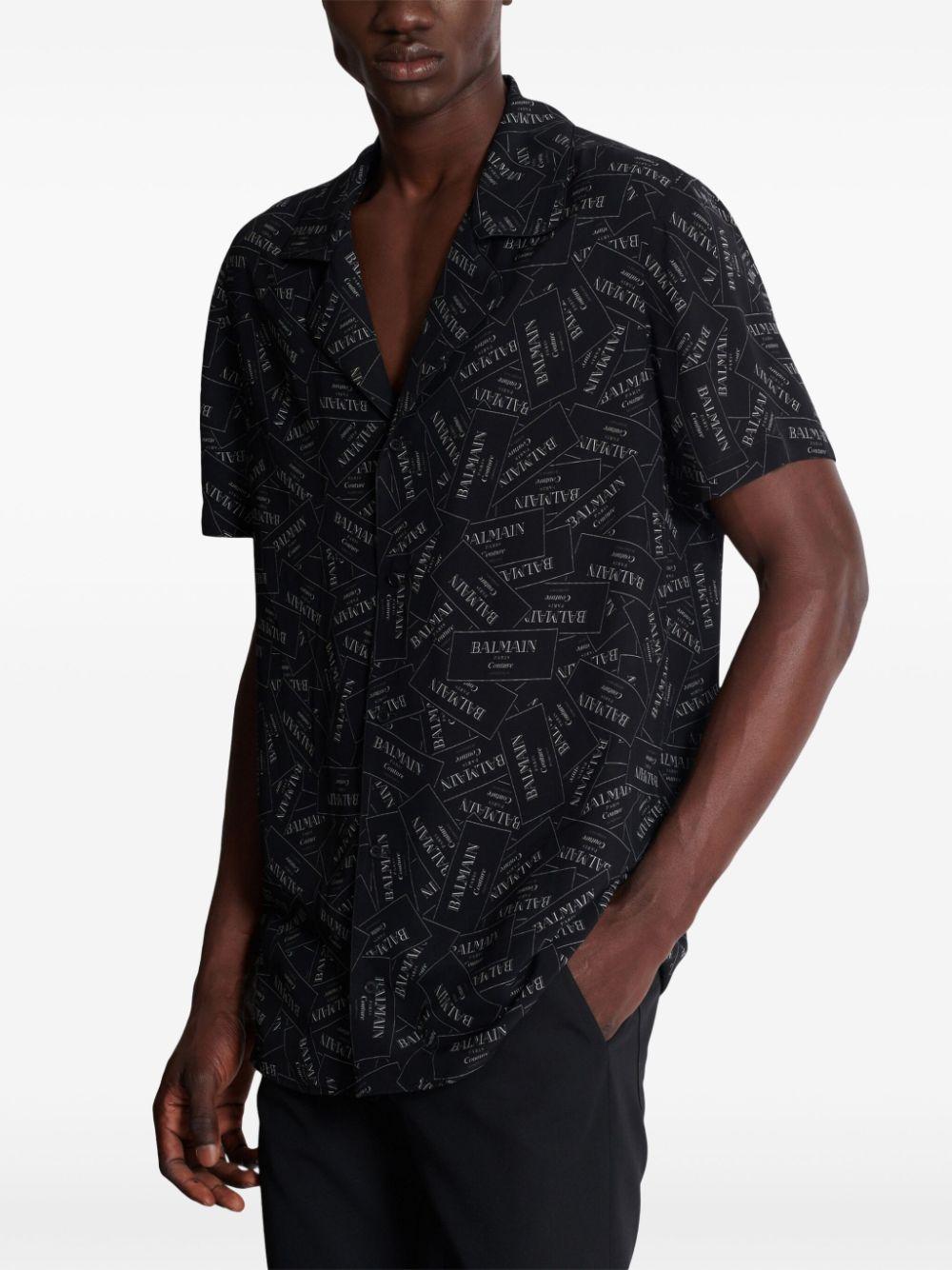 Logo all-over shirt EH1HN070VH56 EAB BALMAIN