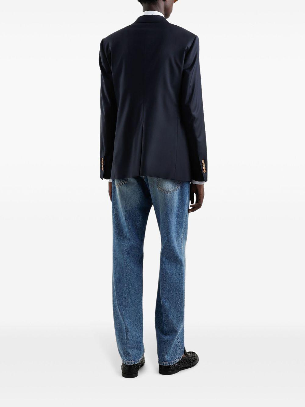 Logo-appliqué blazer <BR/><BR/><BR/><BR/><BR/><BR/> G2TJ8Z FUBFAB4902 DOLCE & GABBANA