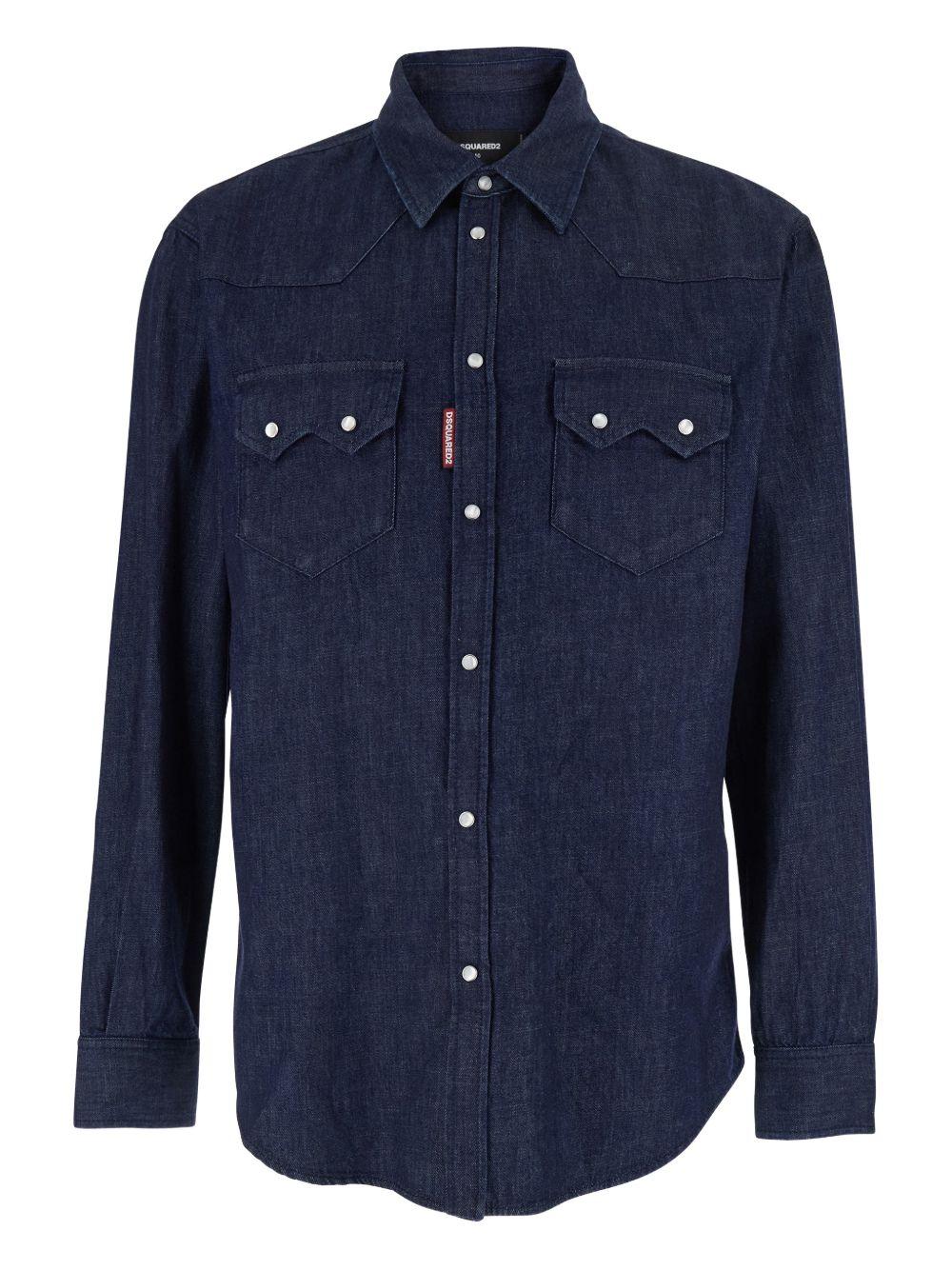 patch-pocket denim shirt S74DM1025 D30029470 DSQUARED2