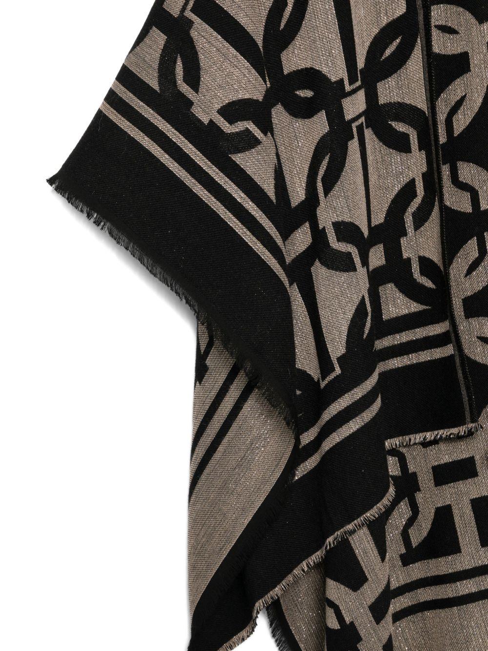 Jacquard wool cloth stole 252TA4370 0006 TWINSET