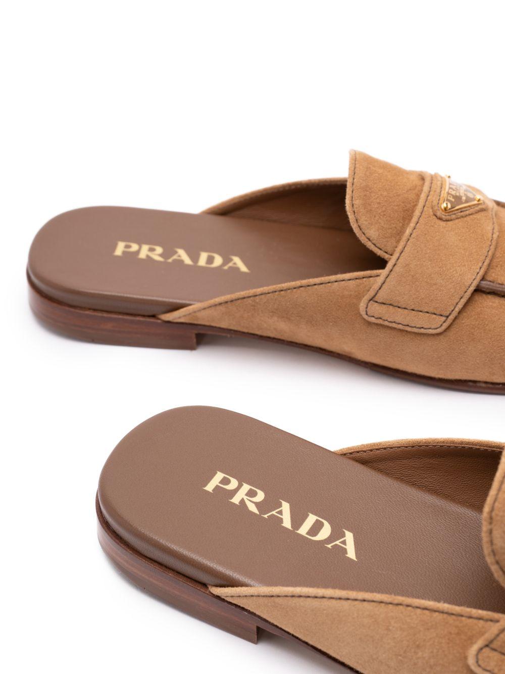 Suede slippers 1D766N103 F-010F0401 PRADA