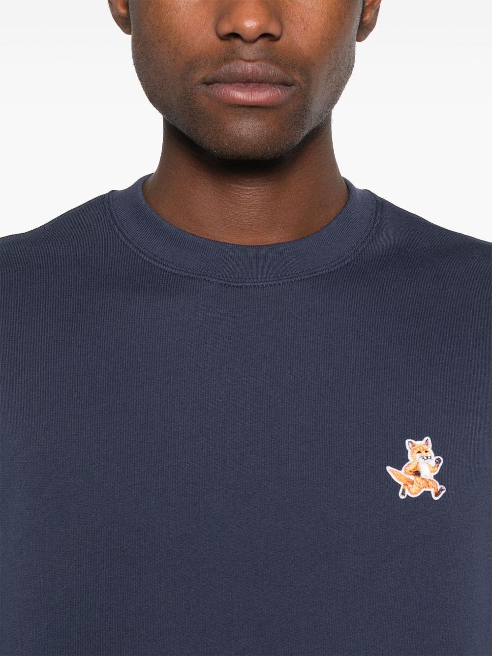 Speedy Fox-patch sweatshirt<BR/><BR/><BR/> MM00313KM0321 P476 MAISON KITSUNÉ
