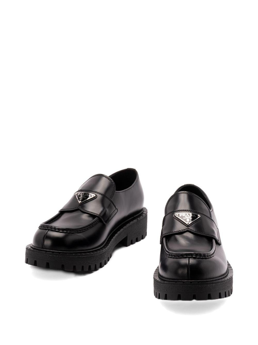 Brushed leather loafers 2DE151B4L F-G001F0002 PRADA
