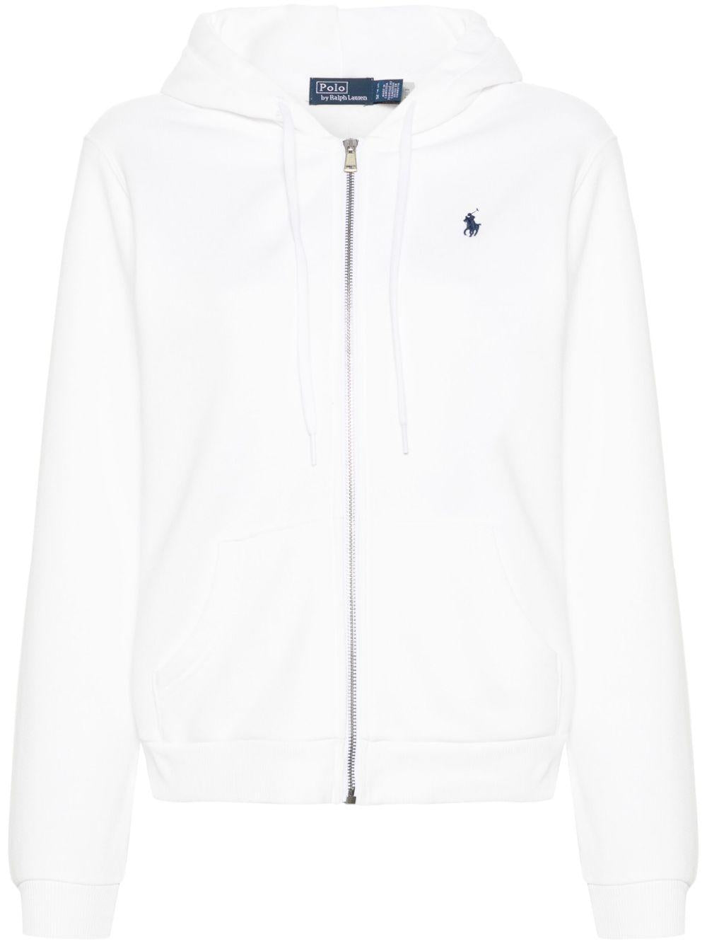 Polo Pony zip-up hoodie<BR/><BR/><BR/> 211943008001 WHITE POLO RALPH LAUREN