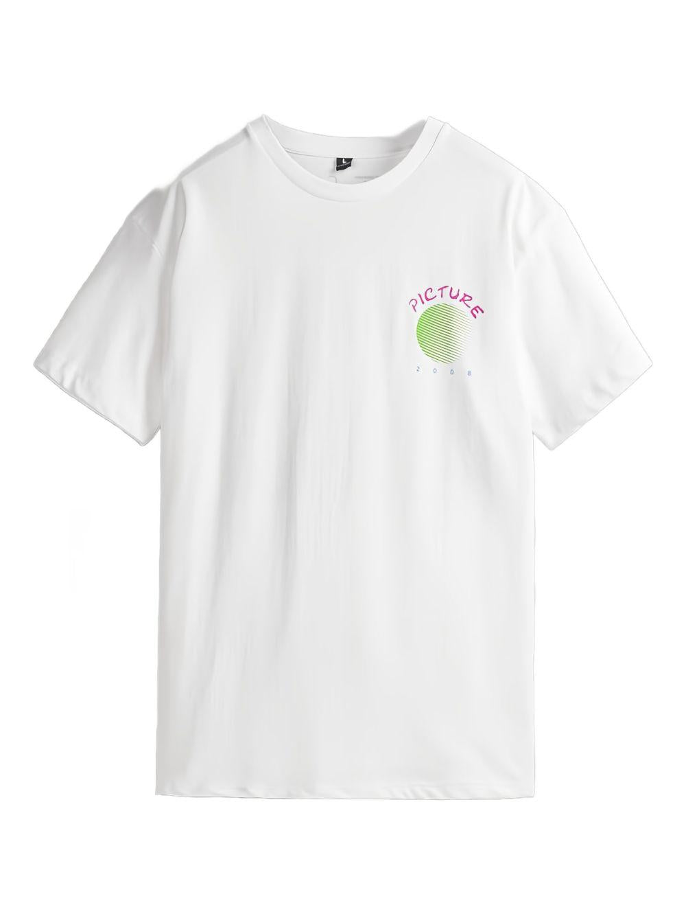 T- shirt with front logo and back print MTS1101 WHITE PICTURE