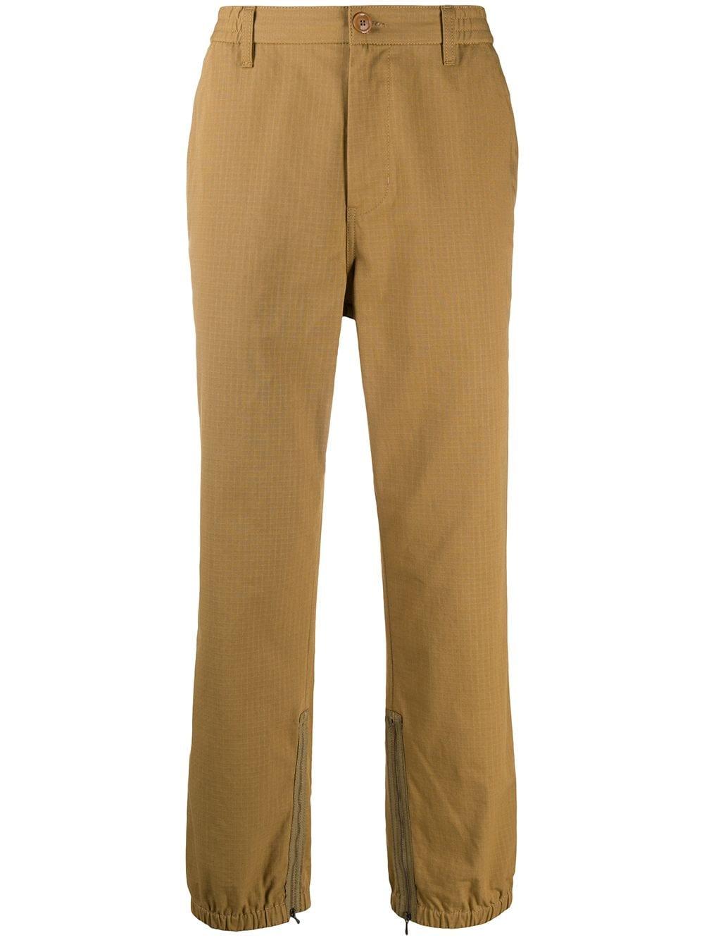 Neutral cotton logo-stripe trousers 615775 XDBBH2109 GUCCI