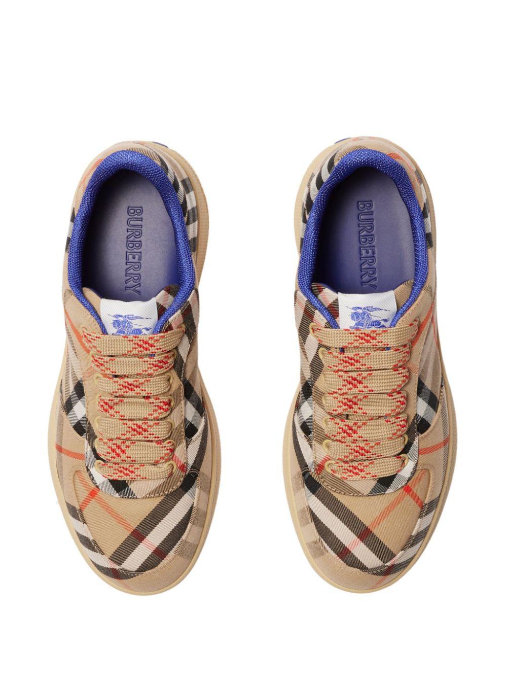 Terrace checked canvas sneakers<BR/><BR/><BR/> 8095372 B9368 BURBERRY