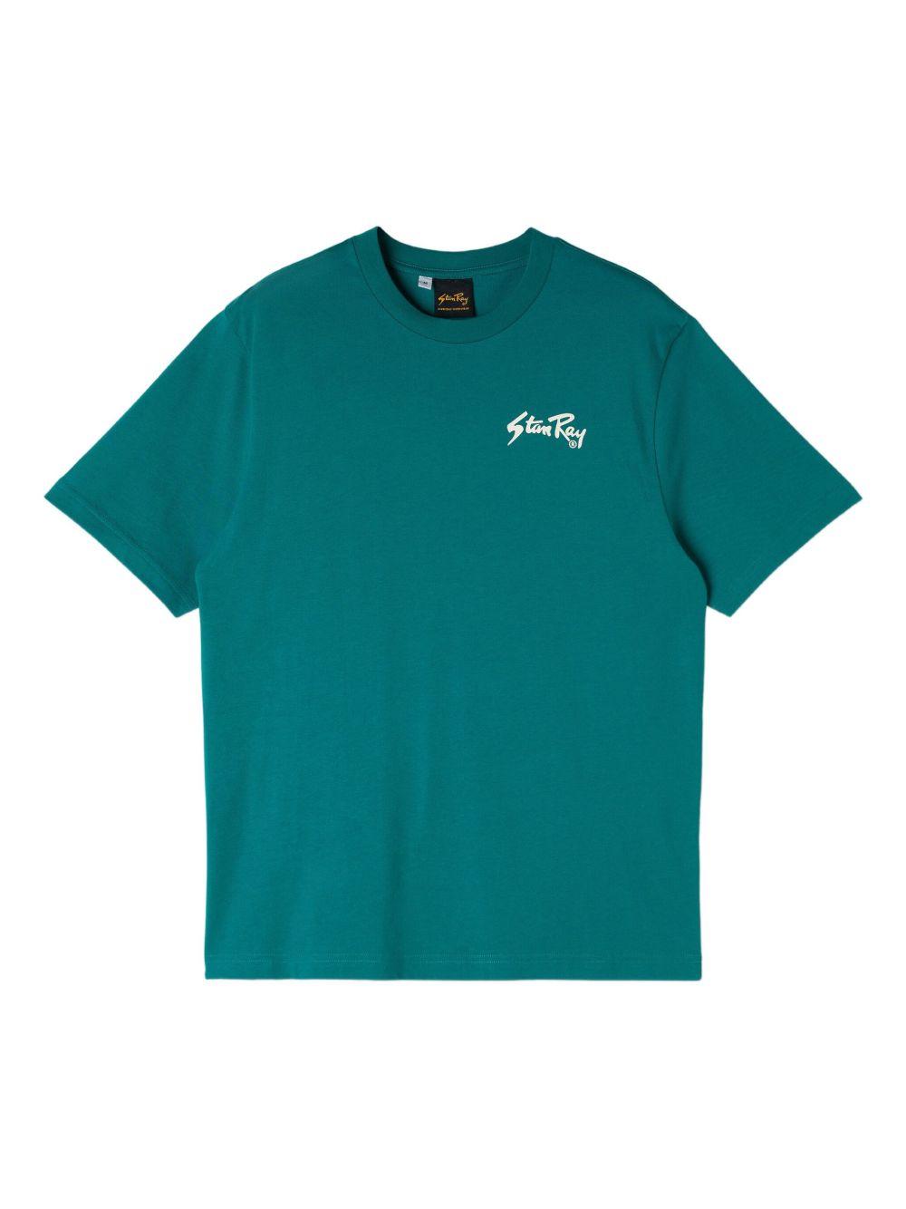 Light blue T-shit with front logo SS23001 AGAVE/WHITE STAN RAY
