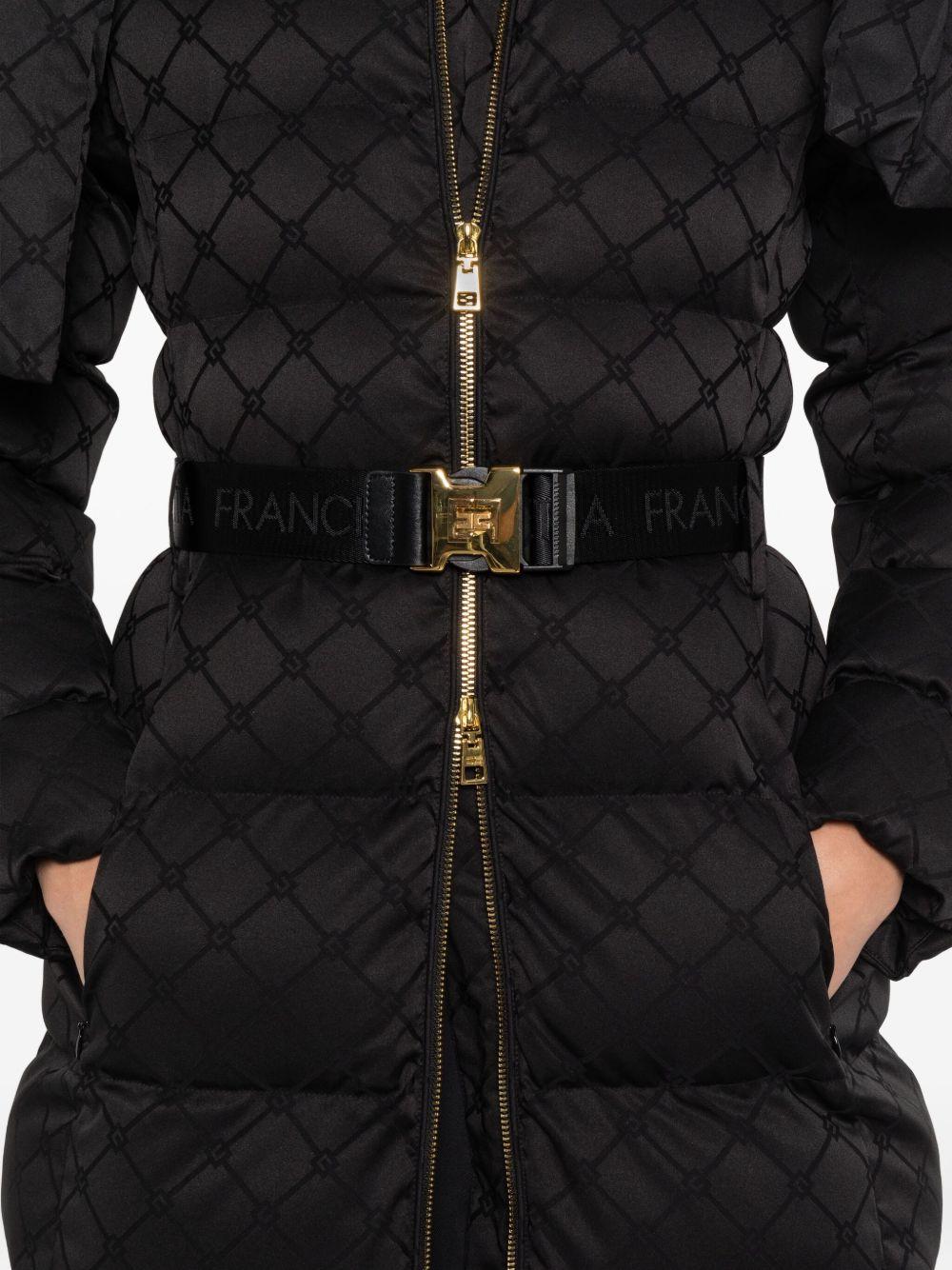Down jacket in jacquard voile fabric PI84D56E2 110 ELISABETTA FRANCHI