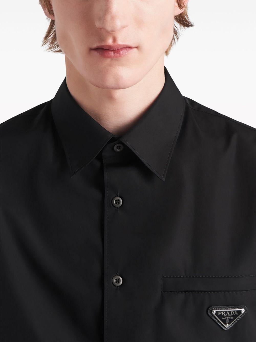 Enamel triangle-logo shirt<BR/><BR/><BR/> UCN549 1XV2F0002 PRADA