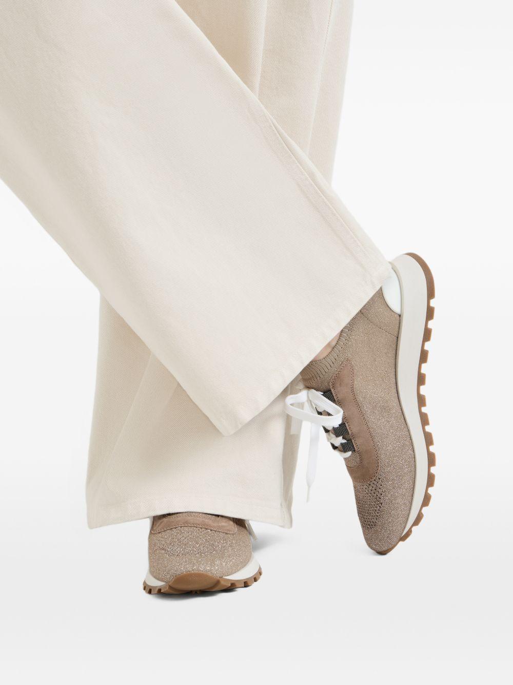sparkling suede runners with shiny eyelets MZ35G2490 C9447 BRUNELLO CUCINELLI