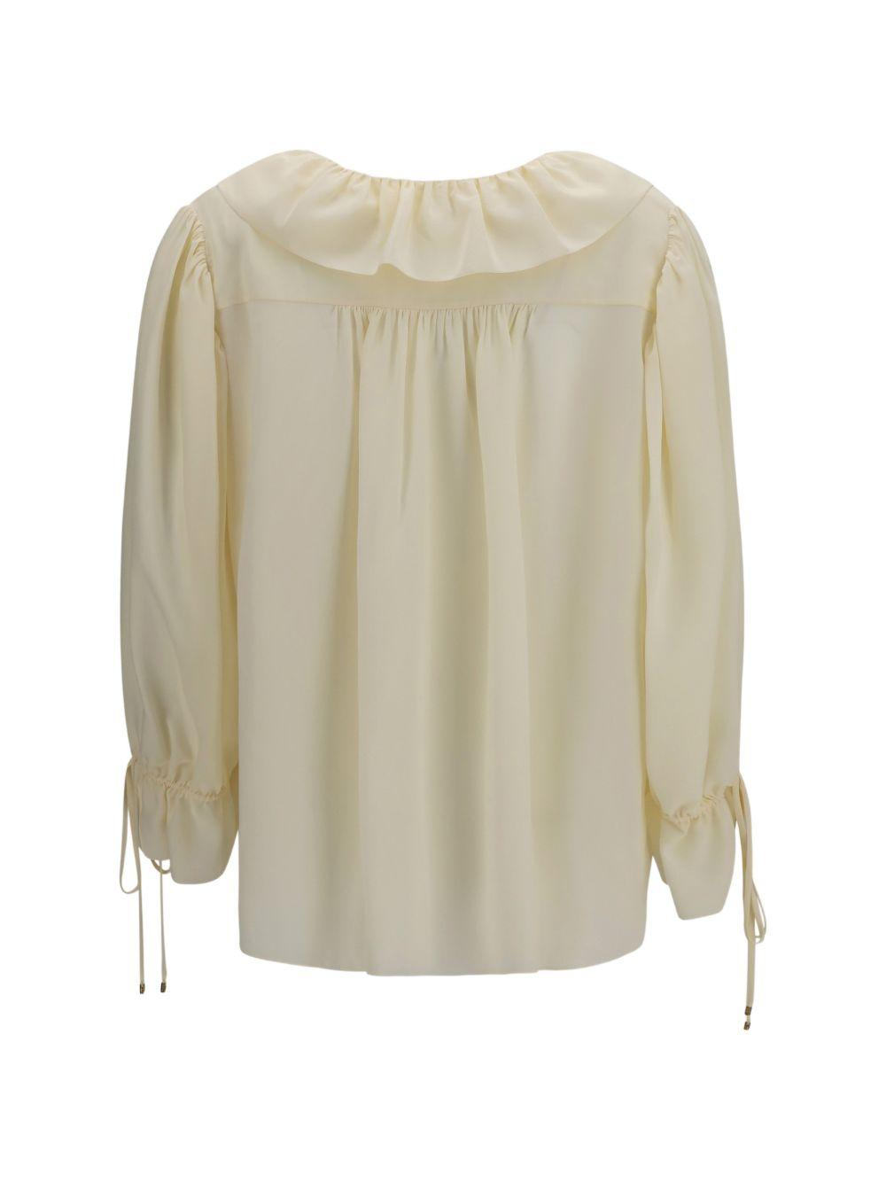 Chloè Cropped Ruffled Top CH26AHT72005 114 CHLOÉ