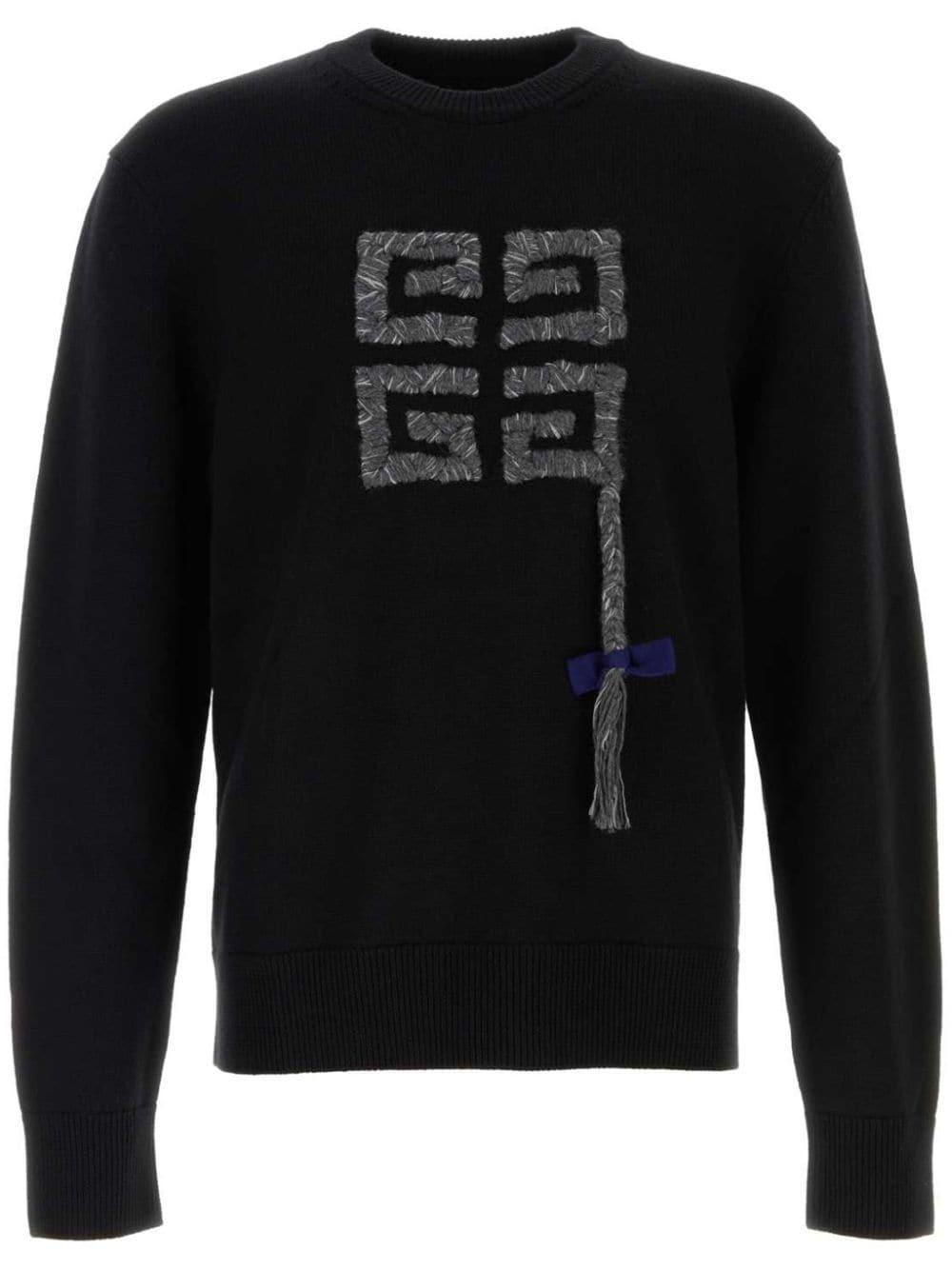 Front logo wool jumper<BR/><BR/><BR/> BM90T54YKR 001 GIVENCHY