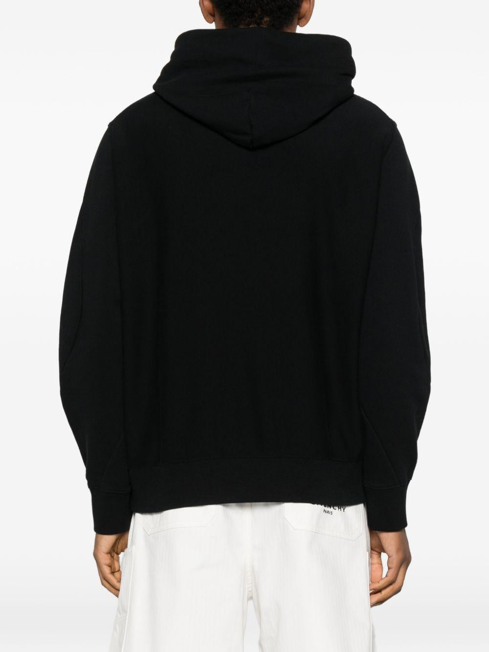 Couture Seam hoodie in fleece embroidered GIVENCHY Paris BMJ0NH3YS1 001 GIVENCHY