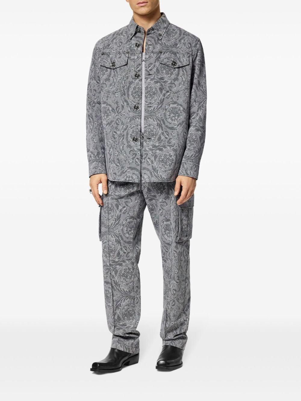 Barocco jacquard gabardine overshirt<BR/><BR/><BR/> 1008738 1A113792BO70 VERSACE