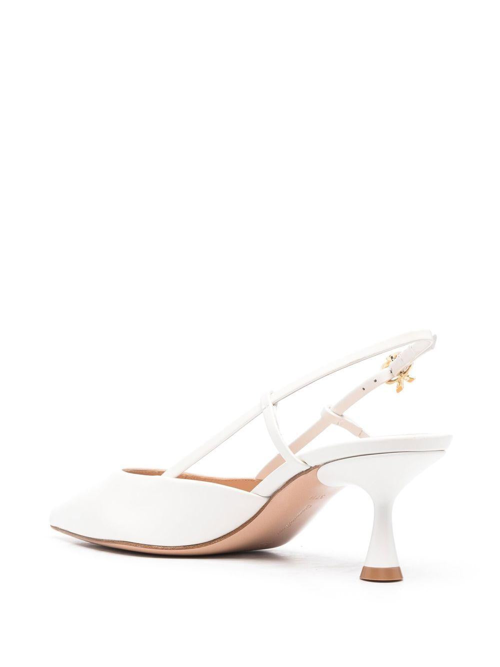 Point toe slingback leather pumps<BR/><BR/><BR/> G95332 55LACVITBIAN GIANVITO ROSSI