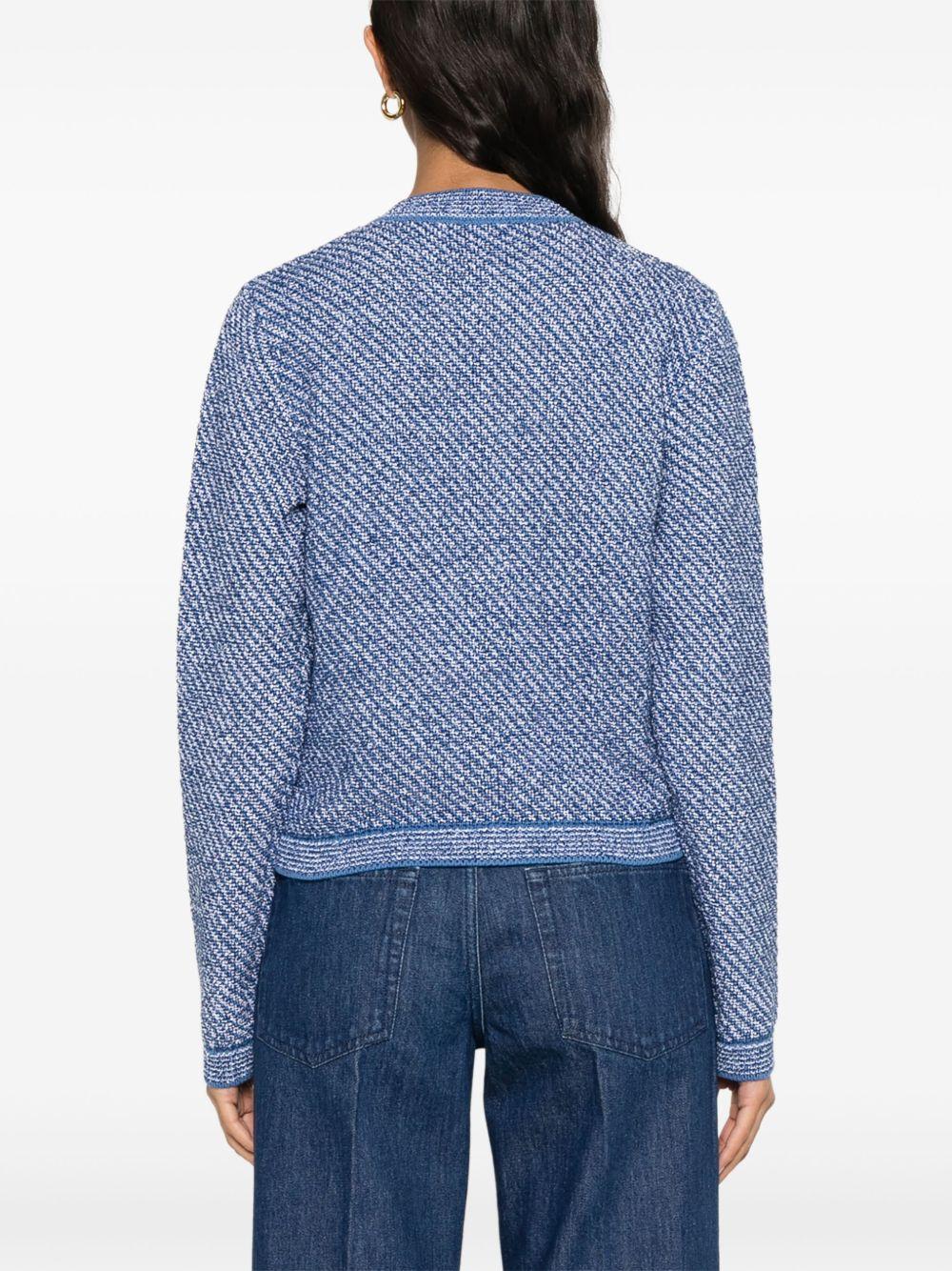 Fine cotton crewneck cardigan 818643 XKENR4179 GUCCI