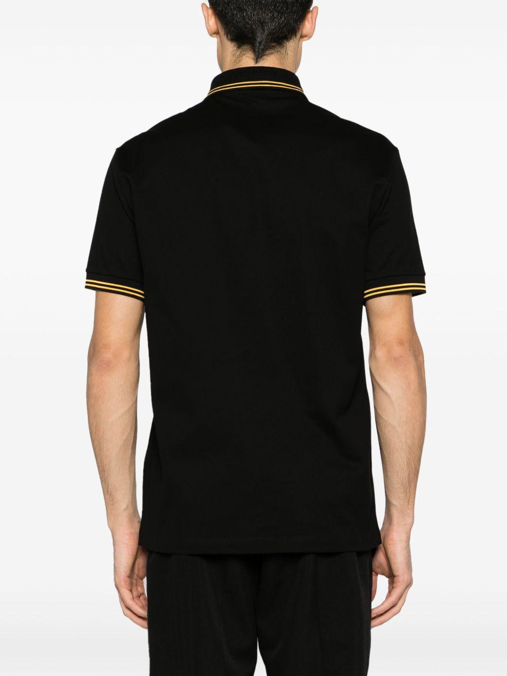 Medusa Head-embroidered cotton polo shirt 1013910 1A098601B000 VERSACE