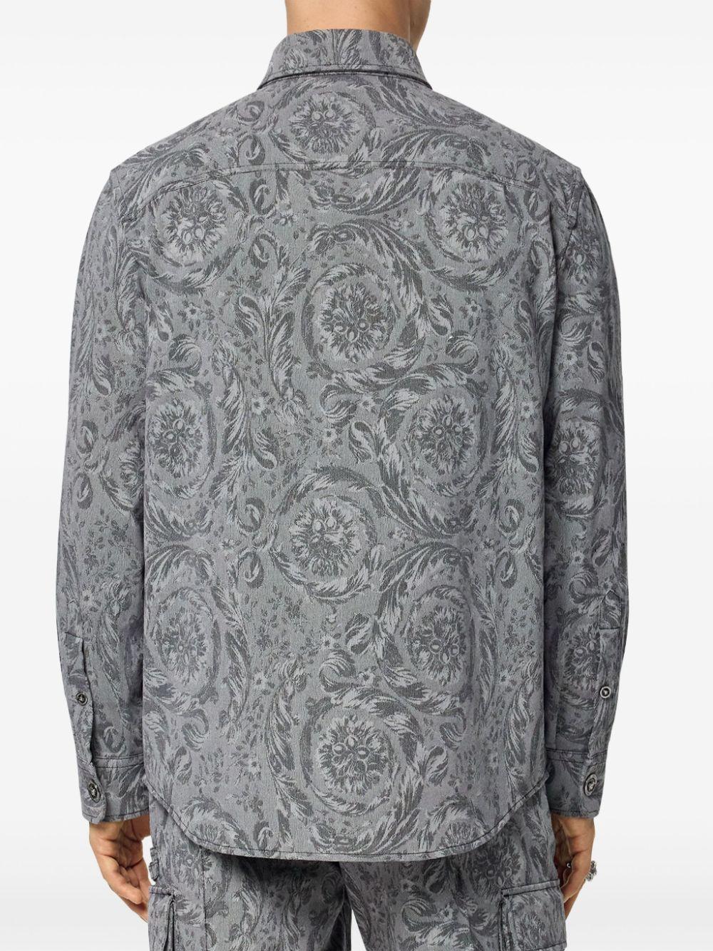 Barocco jacquard gabardine overshirt<BR/><BR/><BR/> 1008738 1A113792BO70 VERSACE