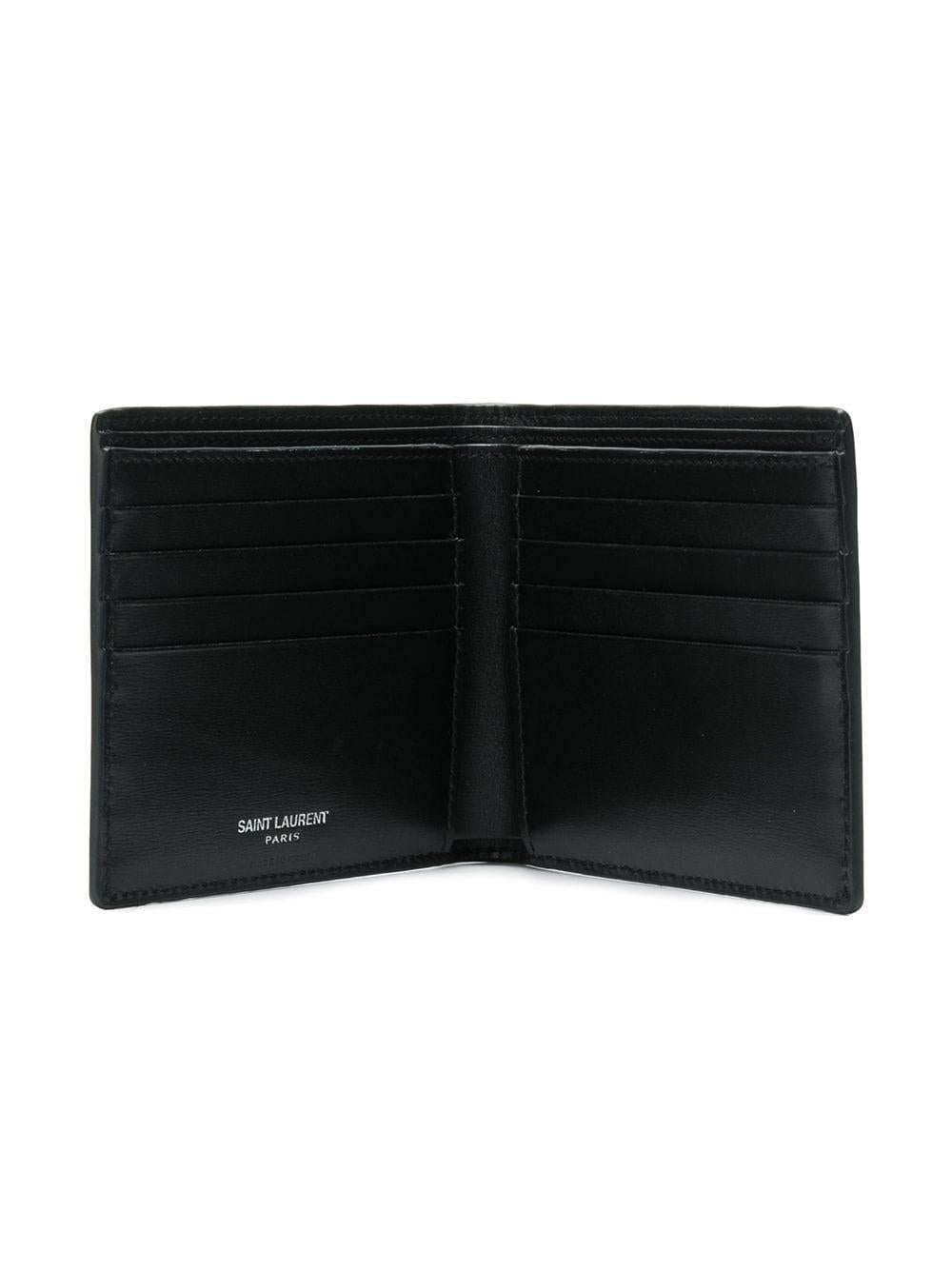 Portafoglio Est/West Monogram in pelle nera 4532760SX0E 1000 SAINT LAURENT