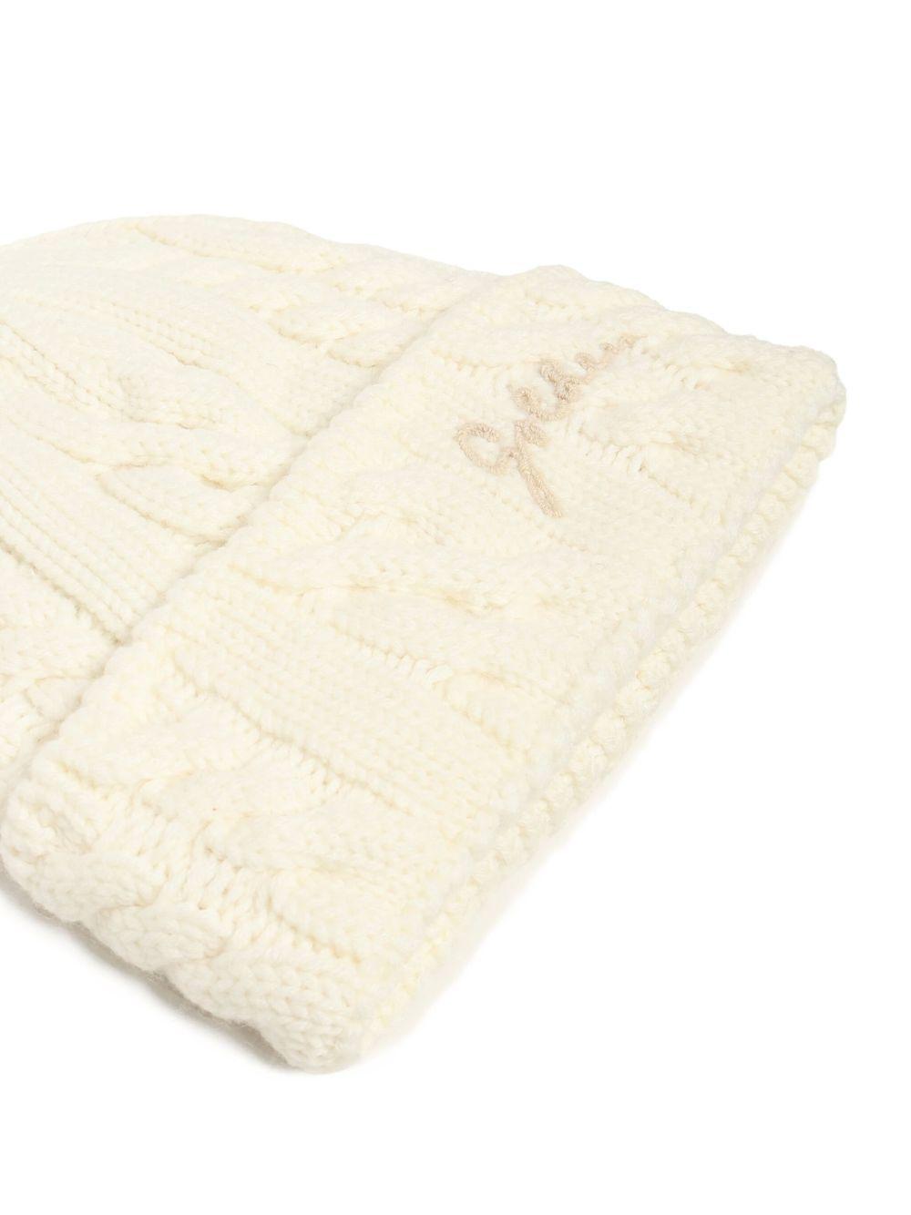 Wool beanie with embroidery GUP01039 P00219911616 GOLDEN GOOSE