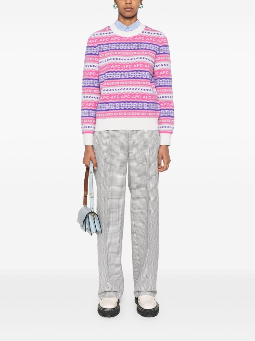 Jacquard sweater<BR/><BR/><BR/> WVBDS F23398FAA A.P.C.