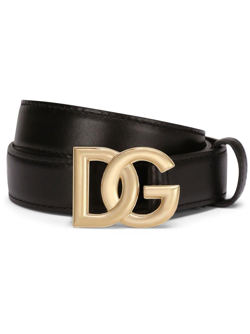 Calfskin belt with DG logo BE1447 AW57680999 DOLCE & GABBANA
