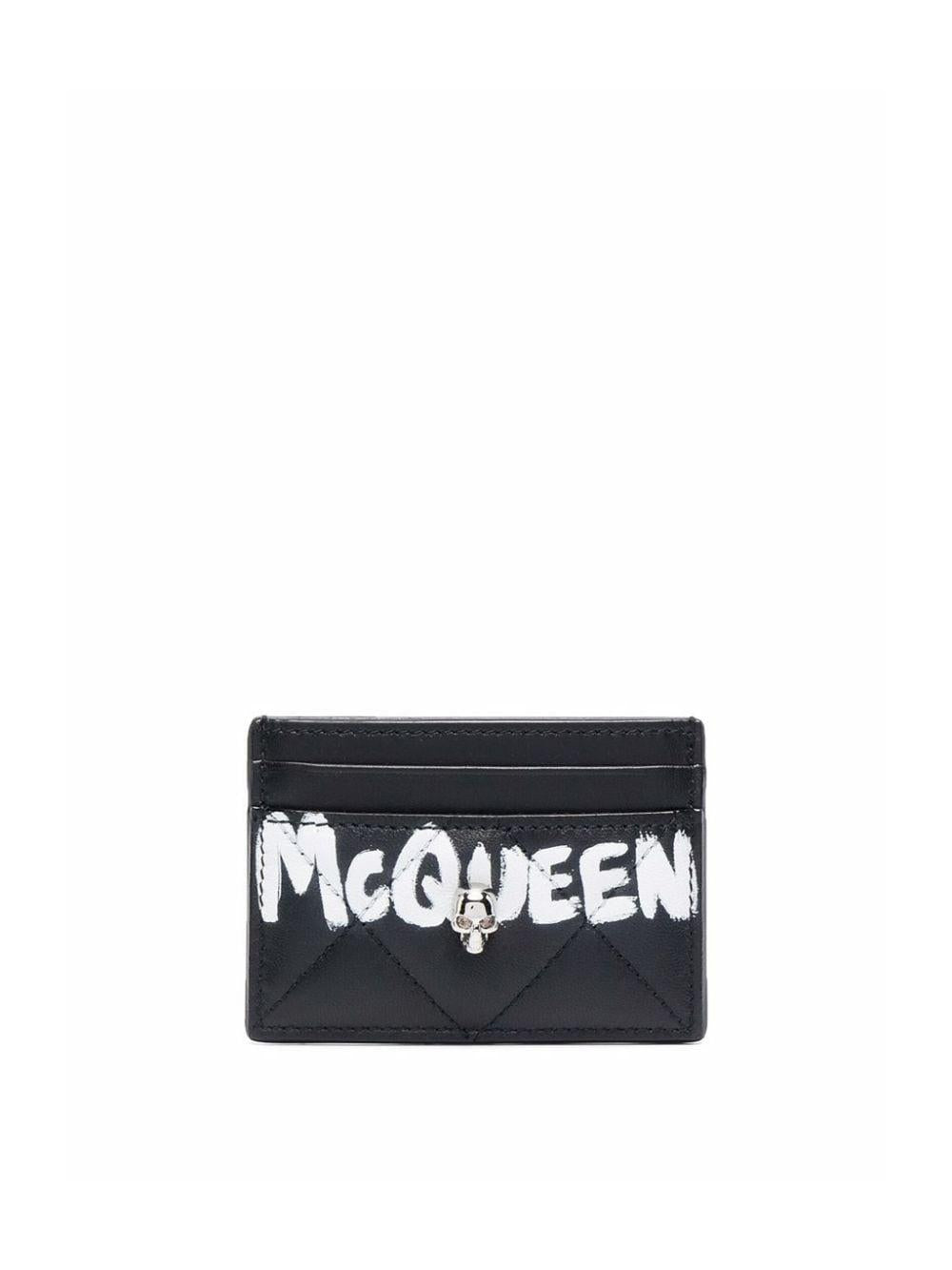 Skull-embellishment quilted wallet 632038 C8Z501095 ALEXANDER MCQUEEN