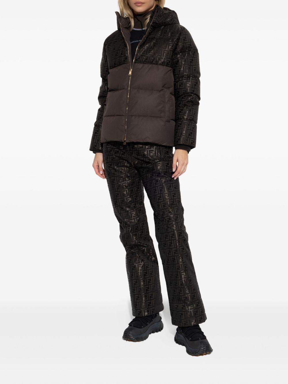 Down Jacket With Ff Jacquard Insert FAN226 AT91F1T6H FENDI