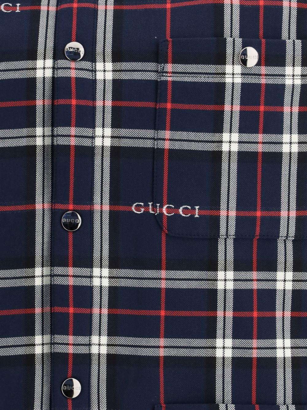 Tartan cotton jacquard padded shirt 853013 ZAUAC4069 GUCCI