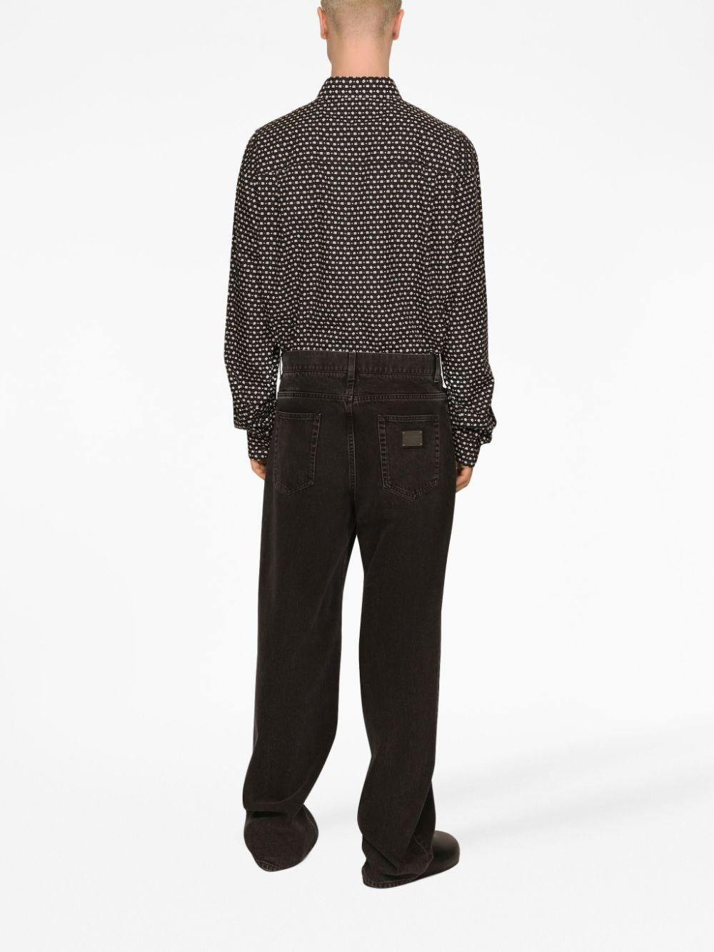 Geometric-print cotton shirt G5IT7T HS5QCHNXLA DOLCE & GABBANA