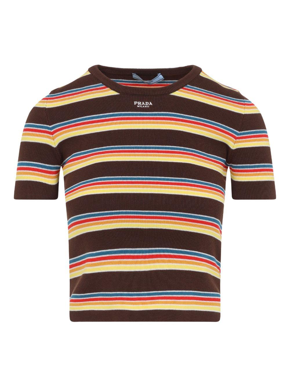 Striped T-shirt<BR/><BR/> P24N2S 16V9F0324 PRADA