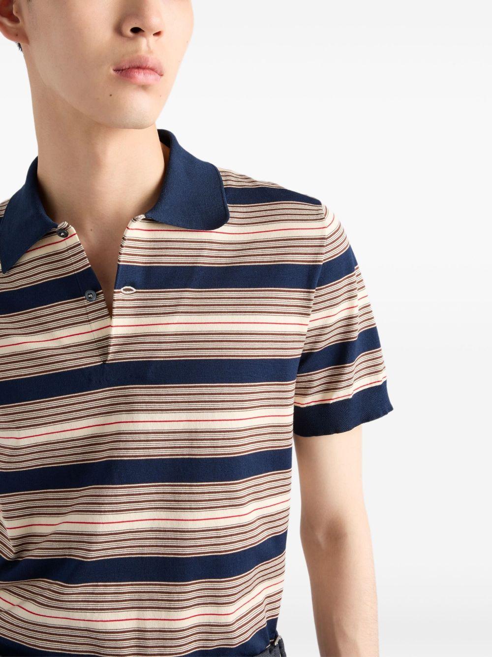 Striped cotton polo shirt UMF06417O6 S-OOOF0008 PRADA