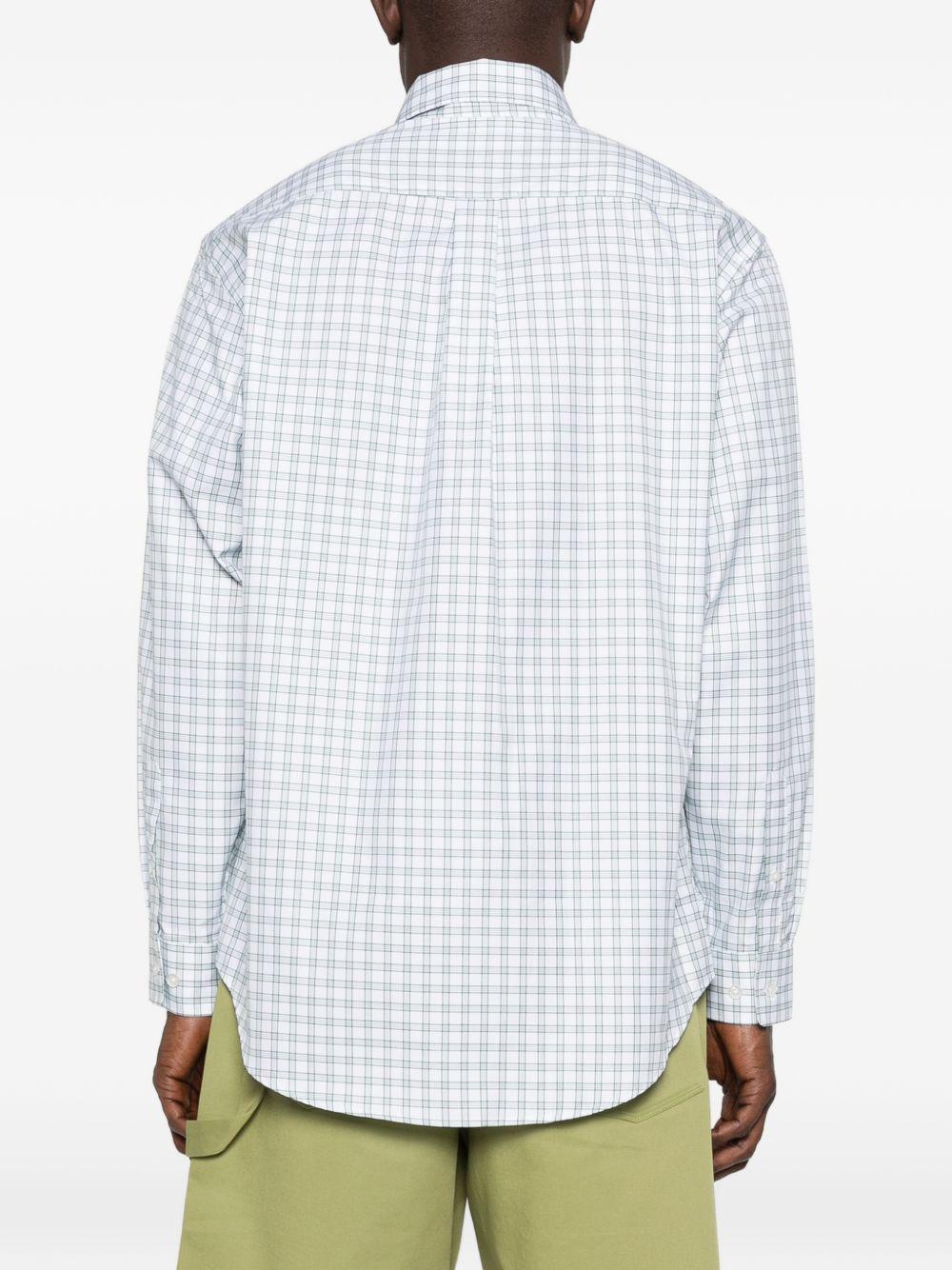 Checked Shirt with Embroidered Logo J-SH240 CO228GN DRÔLE DE MONSIEUR